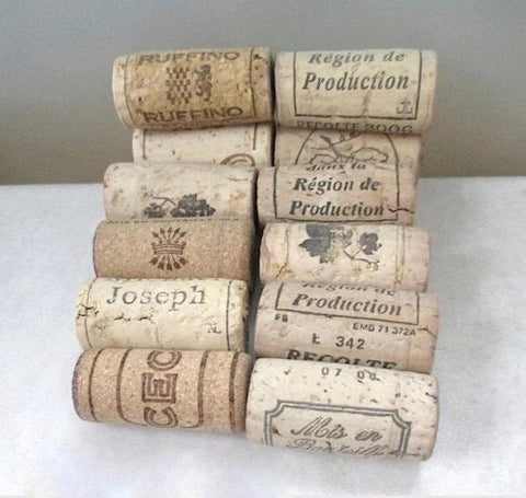 Natural Wine Corks Recycled Arts and Crafts Supplies 12 pieces
