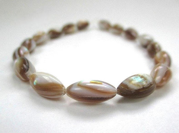 Mother of Pearl 12mm Oval Shell Beads